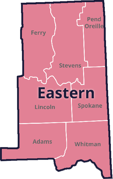 Eastern region of Washington state regions