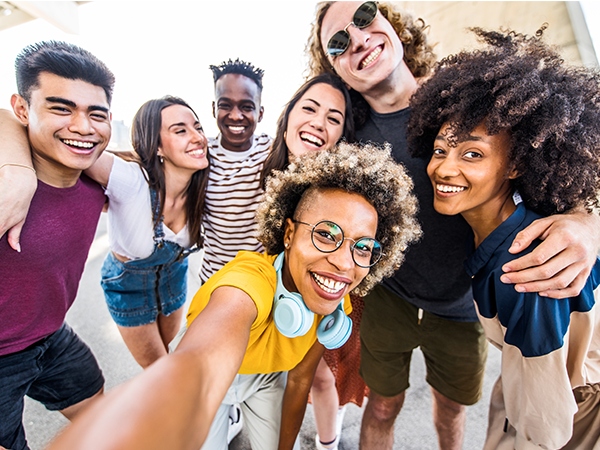 teenagers together having fun